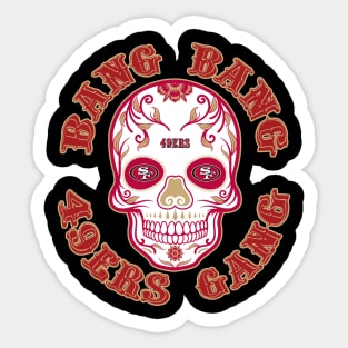 Bang Bang 49ers Gang Skull Sticker